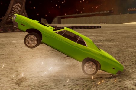 Crazy Car Stunts in Moon Cosmic Arena